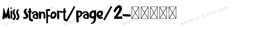 Miss Stanfort/page/2字体转换